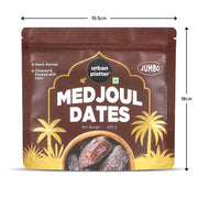 Urban Platter Jumbo Medjoul Dates, 500g (Hand-Sorted | Large-Sized & Succulent | Ideal for Premium Snacking & Festive Gifting)