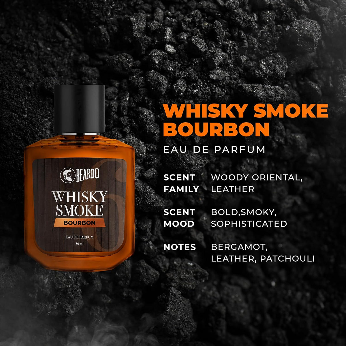 BEARDO Whisky Smoke Collectors Edition -Bourbon,Firebomb,Single Malt & Whiskey Smoke (50ml x 4) | Long Lasting Fragrance | Long Lasting Perfume for Men | Gift for Men | Gift for Friend