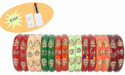 NMII Acrylic With Zircon Gemstone and Beads Studded Glossy Finished Kada Set For Women and Girls
