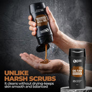 Beardo Detan Exfoliating Body Wash 200ml | 4% (Glycolic Acid, Lactic Acid & Coffee Extracts) | Gentle Exfoliating Shower Gel | Removes Tan & Body Acne | Prevents Dry, Rough, Bumpy Skin | Suitable for Men