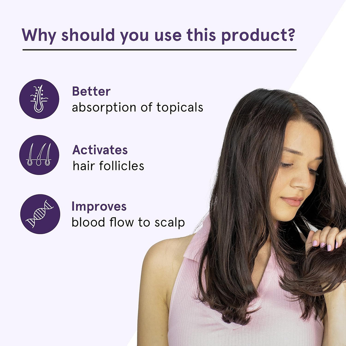 Be Bodywise Bodywise Advance Derma Roller for Women | 540 Micro 0.5mm Titanium Alloy Needles | Faster Absorption of Oils & Serums | Reduces Hair Fall & Stimulates Hair Follicles | Safe, Easy & Effective To Use