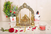 KridayKraft Metal Laddu Gopal Palna,Krishna Jhula Metal Statue for Temple Pooja,Laddu Gopal Jhula,Decor Your Home &Religious Idol Gift Article,Showpiece Figurines,God Idol...