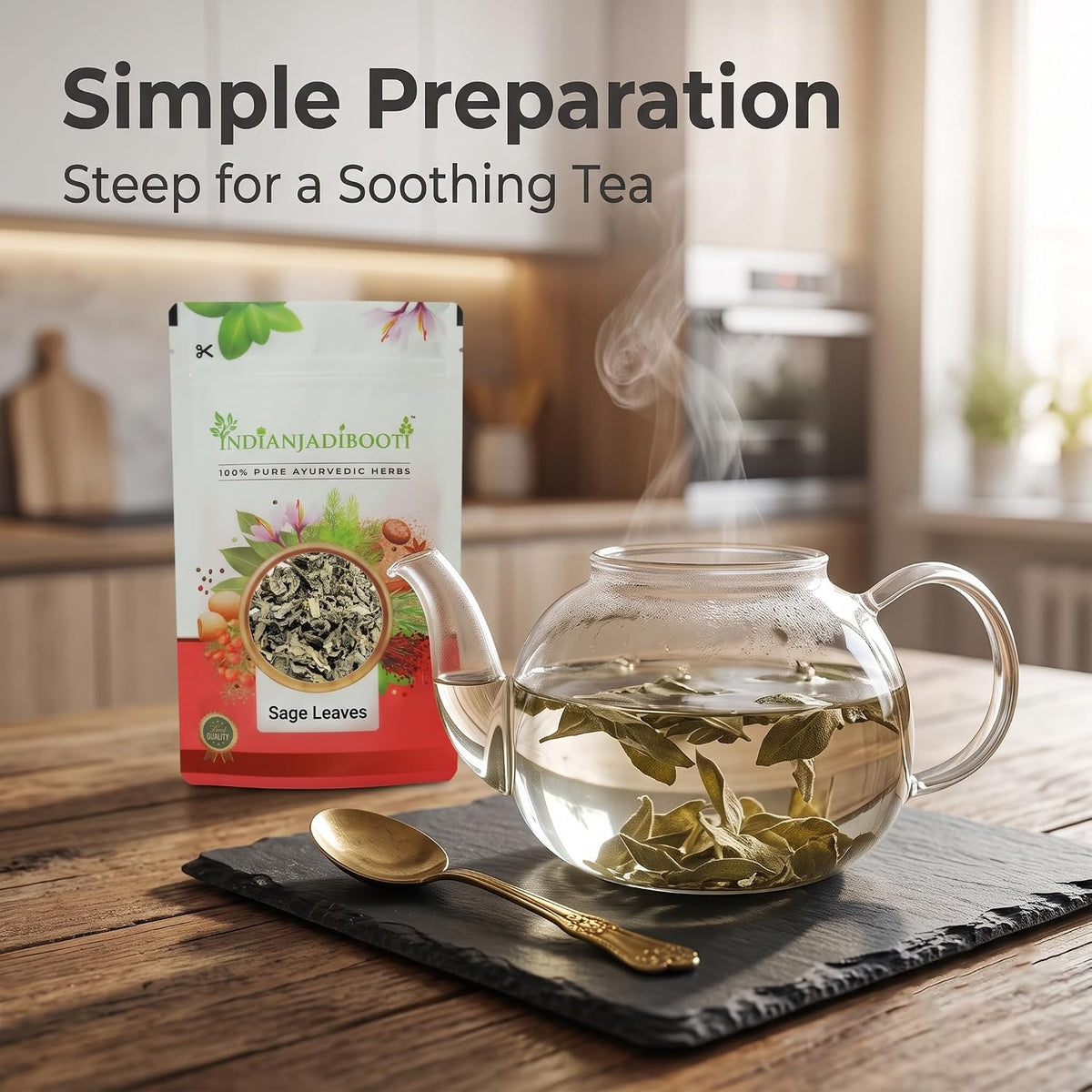 IndianJadiBooti Sage (Leaves) (100 Grams)