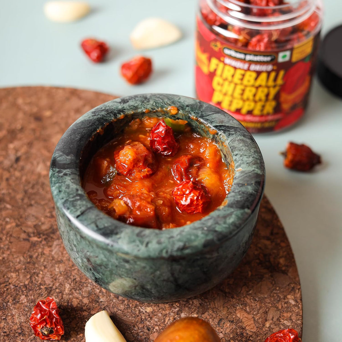 Urban Platter Fireball Cherry Pepper, 30g (Whole & Dried | Dalle Khursani Chilli of Sikkim |Hot & Fiery)