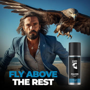 Beardo Falcon Perfume Deo 150ml | Amber Fresh Musk | Deodorant | Body Spray For Men | Long Lasting Fragrance | Gift For Brother | Gift For Friends