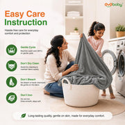 OYO BABY 100% Waterproof Premium Cotton Feel Terry Mattress Protector King Size | Ultra Soft, Breathable & Hypoallergenic Fitted Bed Cover | Mattress Cover King Size -78x72 Inch (6x6.5 Ft), Grey