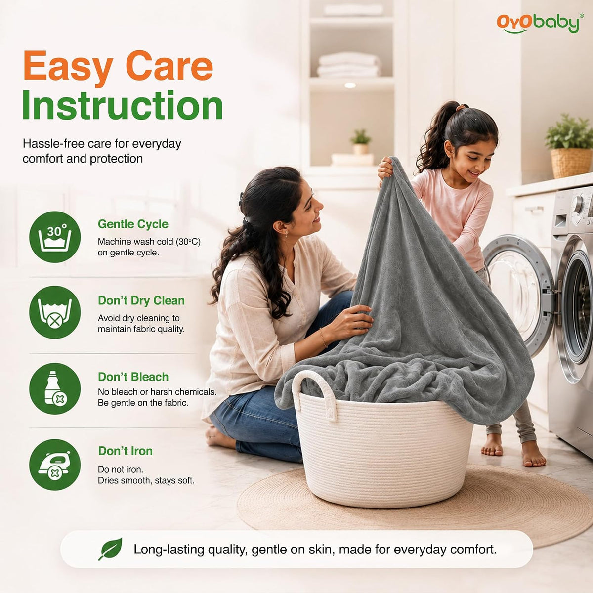 OYO BABY 100% Waterproof Premium Cotton Feel Terry Mattress Protector King Size | Ultra Soft, Breathable & Hypoallergenic Fitted Bed Cover | Mattress Cover King Size -78x72 Inch (6x6.5 Ft), Grey