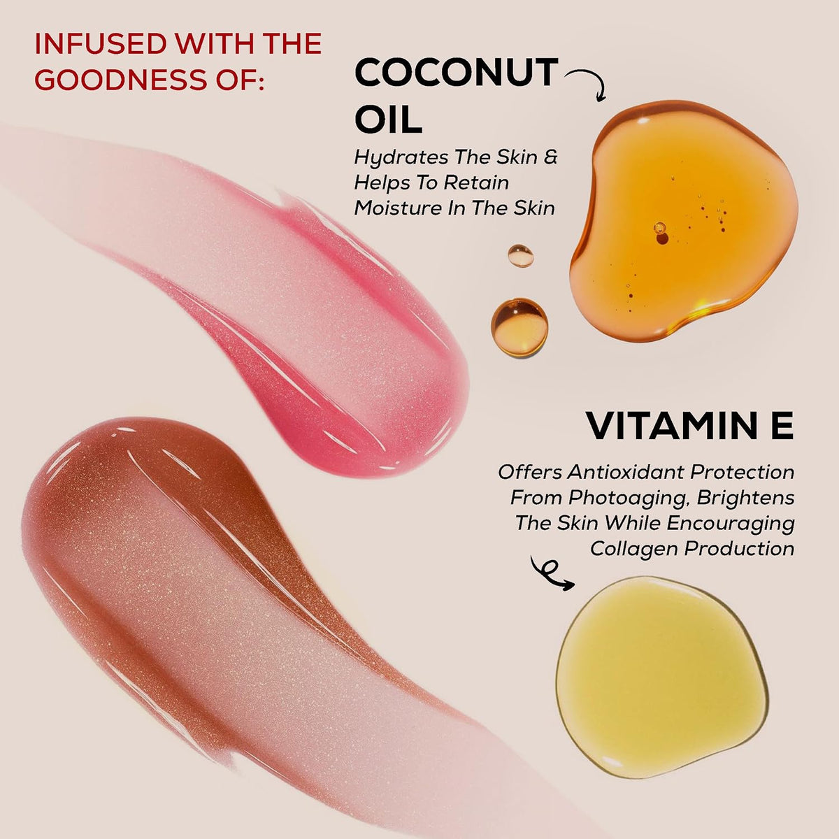 INSIGHT Professional Hydrating Lip Gloss - Cascading Coral | Non-Sticky, Long-Lasting Moisture & Shine | Infused with Vitamin E & Coconut Oil | Sheer, Glossy Finish | For Soft, Plump Lips (10g)
