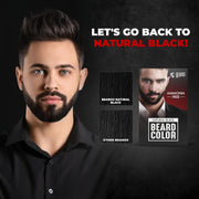 Beardo Beard Color For Men - Natural Black, 60ml | Long Lasting | No Ammonia | Easy to apply, No Stain Beard Hair Colour for men | Skin Friendly Hair dye
