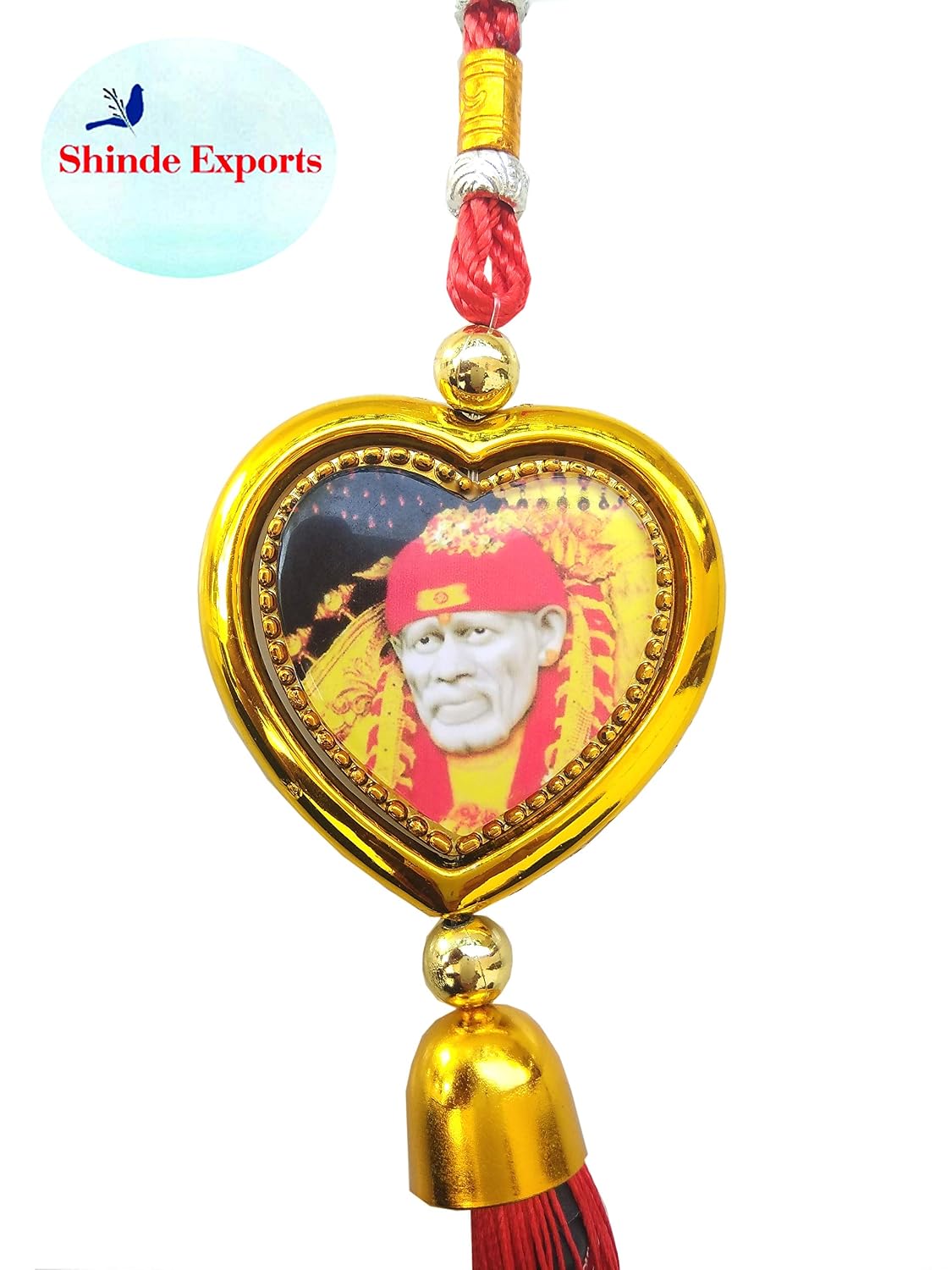 SHINDE EXPORTS Shirdi Saibaba Multicolor Car Hanging