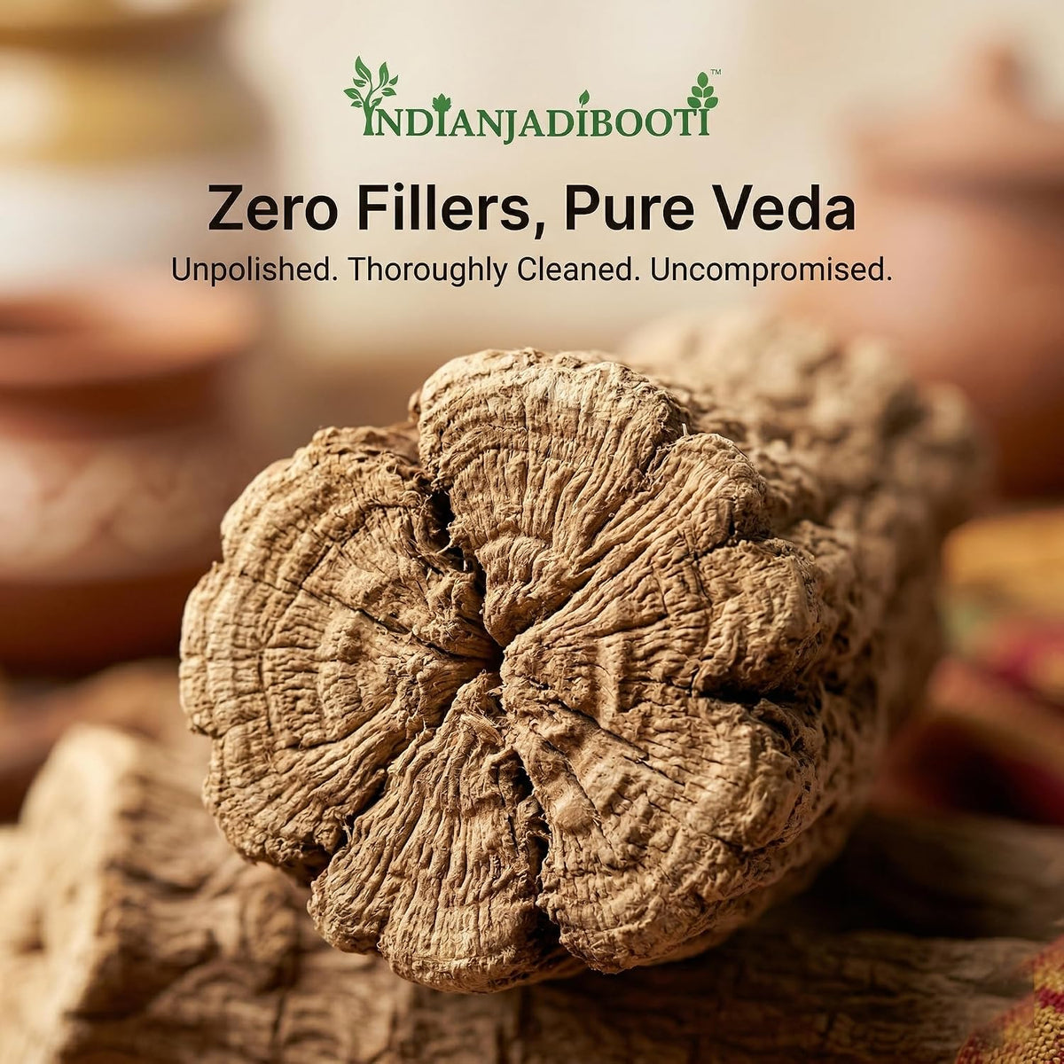 IndianJadiBooti Kaunch Root (900g Pack Of 2) | Mucuna Pruriens Root | Kaunch Ki Jad | Raw Ayurvedic Herb for Strength, Vitality & Nourishing Support | Velvet Bean Root | Dried & Cleaned