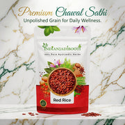 IndianJadiBooti Pure Sathi Chawal | Shashtika Shali Red Rice Whole Grain 250 Grams Pack