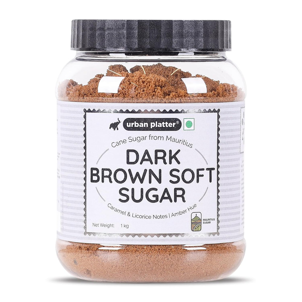 Urban Platter Mauritian Dark Brown Soft Sugar, 1kg (Moist & Caramel-like | Ideal for Cookies, Cakes & Sauces)