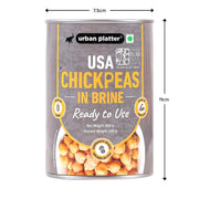 Urban Platter USA Chickpeas in Brine, 400g (Ready to Use | Drained Weight 240g | Garbanzo Beans | Perfect for Curries, Salads, Dips and More)