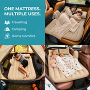 Toy Imagine Inflatable Car Mattress with Pump & 2 Pillows for Travel, Beige