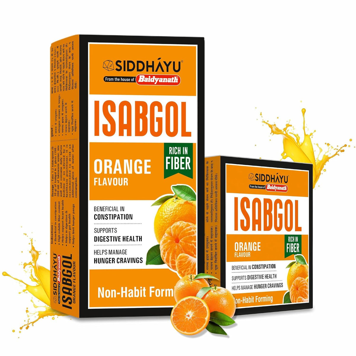Baidyanath Asli Ayurved Isabgol Orange flavour- Psyllium Husk Powder 200gm+50g combo | Boosts Digestion | Constipation Relief Naturally | Rich Source Of Dietary Fiber Supplement