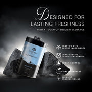 Yardley London Elegance Deodorizing Talc| Fougere Aromatic Woody Fragrance| Masculine Fragrance| Body Talc for Men| 250g