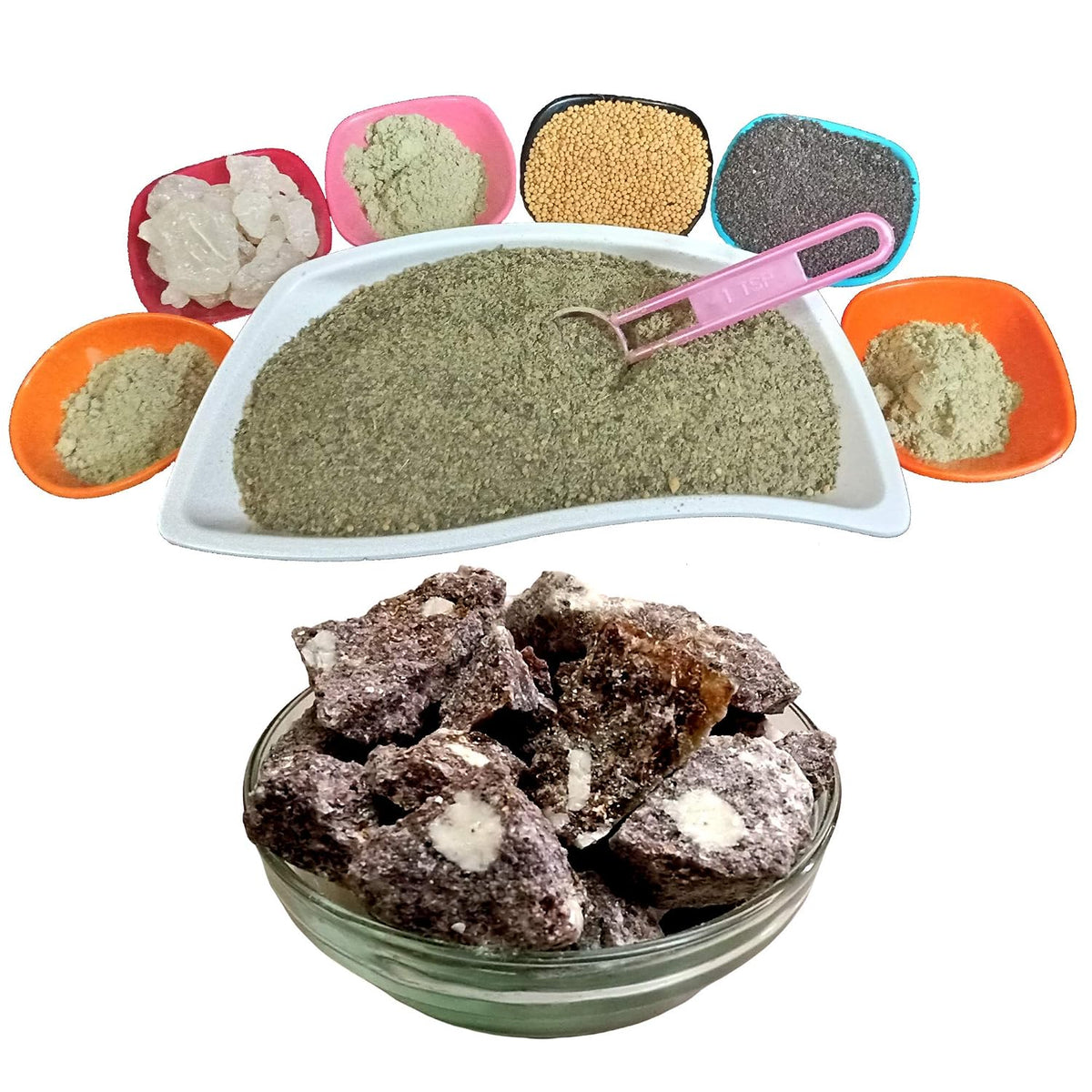 Aalayam Selveer No Artificial Scents 100% Pure Natural Herbal Dhoop Powder 100g + Natural Paal Sambrani100g - 200g Combo Pack