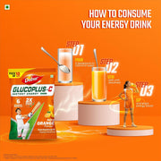 Dabur Glucoplus C Glucose Powder (Orange Flavour) 22gx10 Pouch