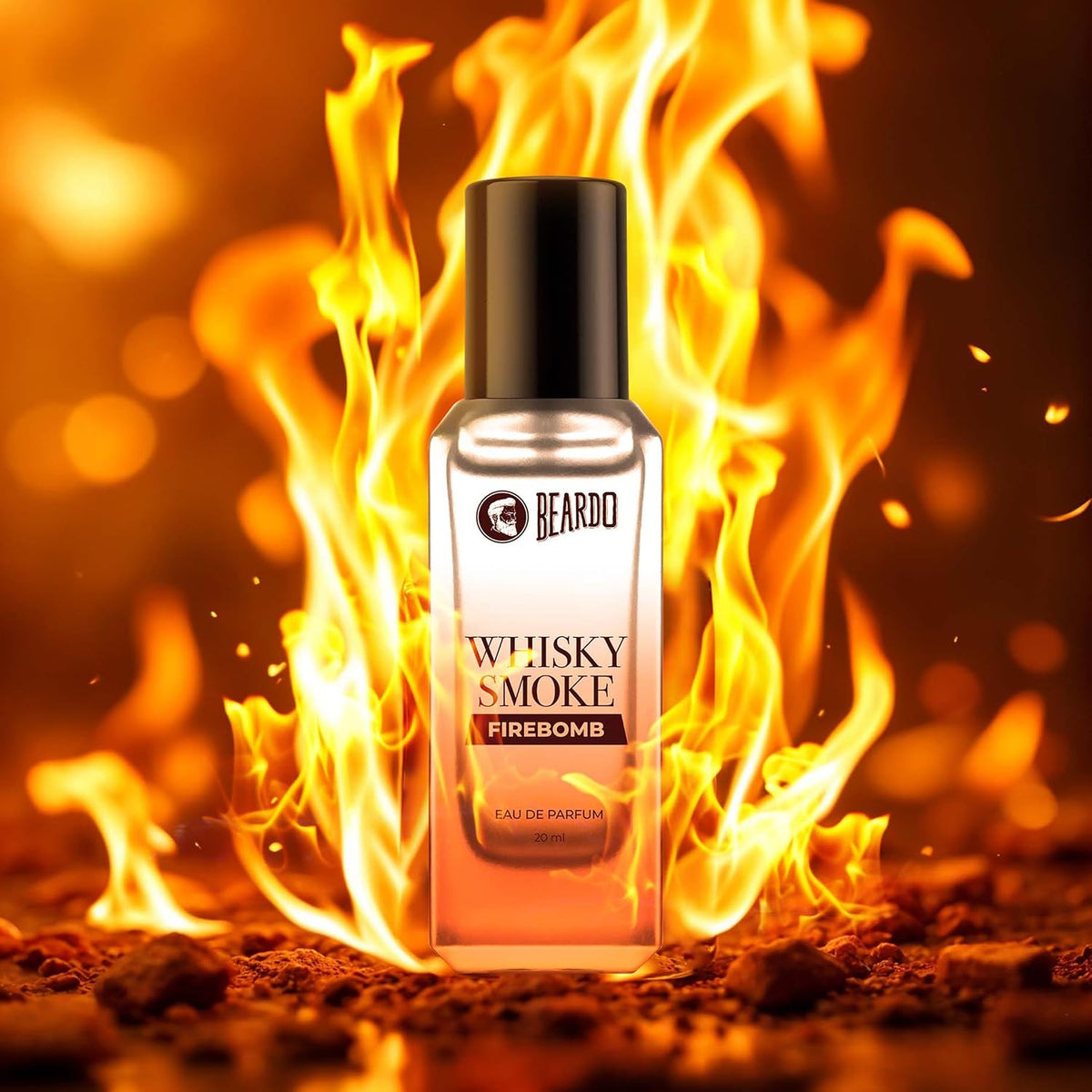 BEARDO Whisky Smoke Collectors Edition | Bourbon, Firebomb & Single Malt | Long Lasting Fragrance | Eau De Parfum | Premium Gift For Man |Gift for husband | Gift for boyfriend | Gift for Men | Gift for Brother | 20ml X 4