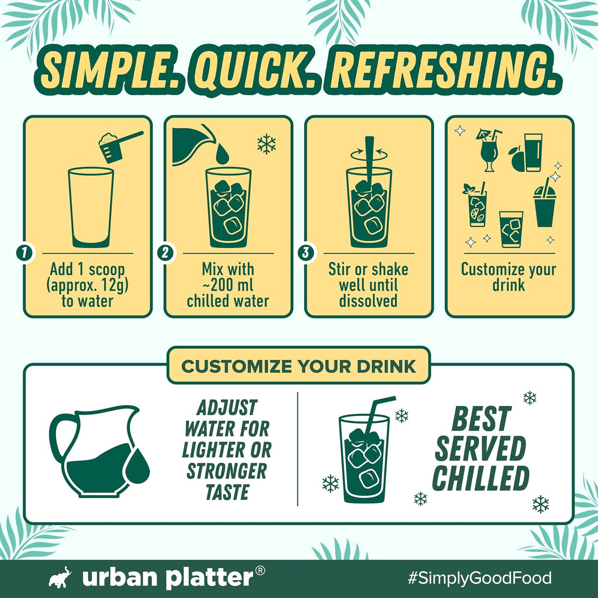 Urban Platter Tender Coconut Water Powder, 350g