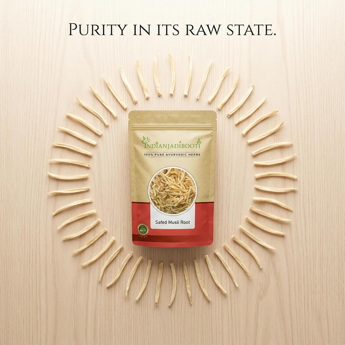 IndianJadiBooti Elite Vitality Bundle: Safed Musli, Ashwagandha, Yellow Shatavari & Kaunch Seeds White – Peak Bio-Performance, Strength & Stamina Stack – 4 x 100g