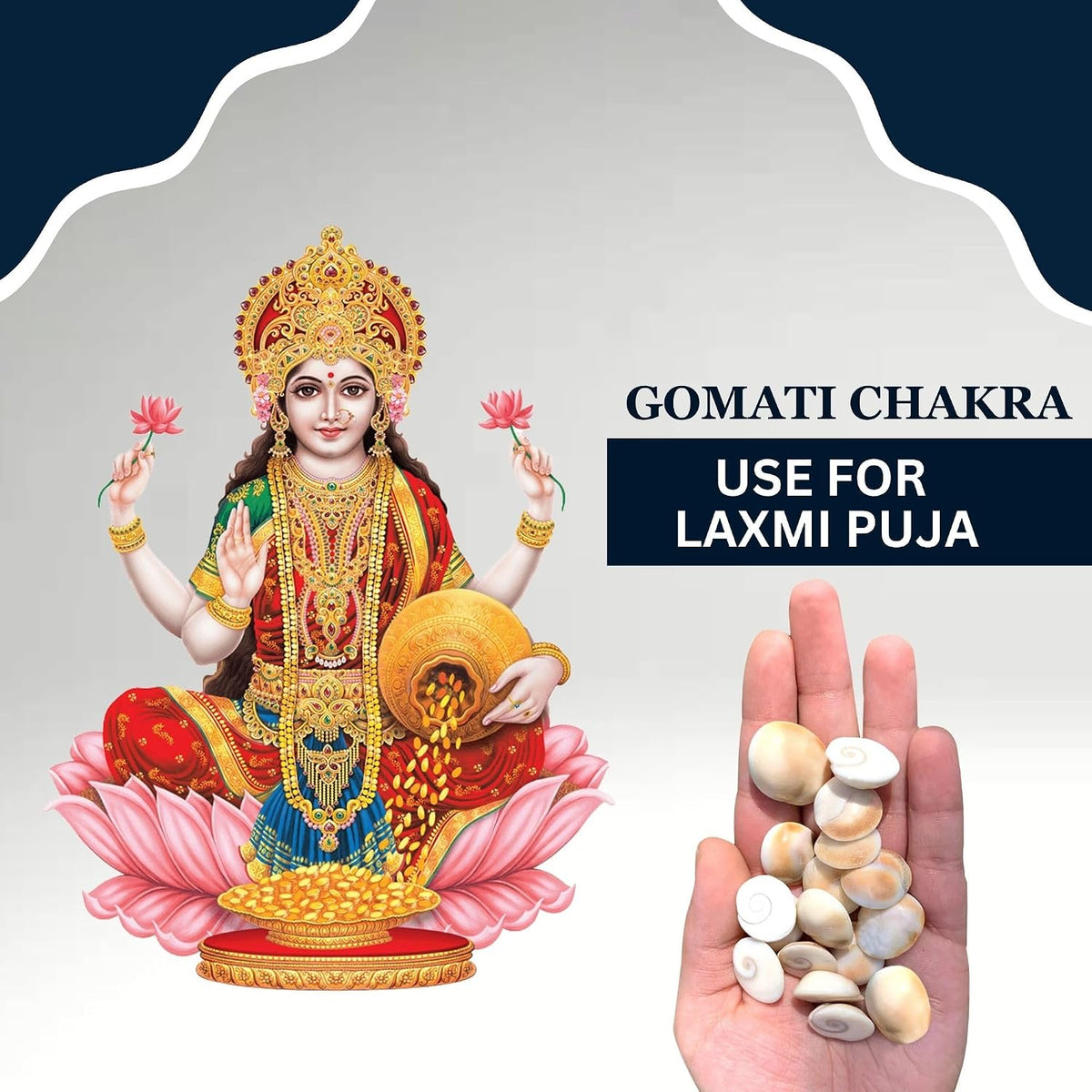 BrijBooti Gomati Chakra 51 Pieces - Stoneware Gomti Chakra - Sudarshan Chakra - Natural Gomti Chakra