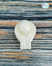SHINDE EXPORTS Marble Shivling (White, 6 cm)