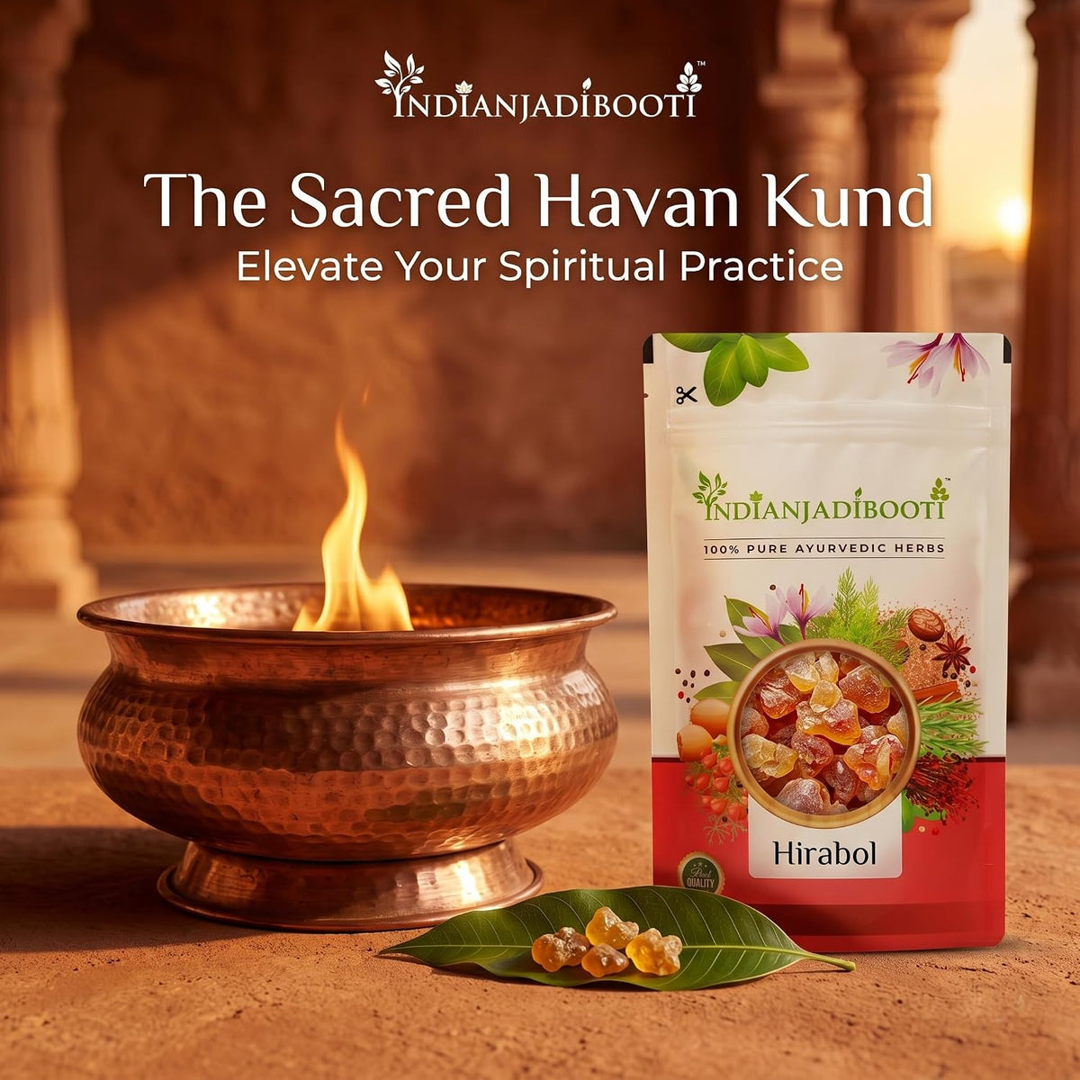 IndianJadiBooti Pure Myrrh Resin 50g | Aromatic Incense & Wellness