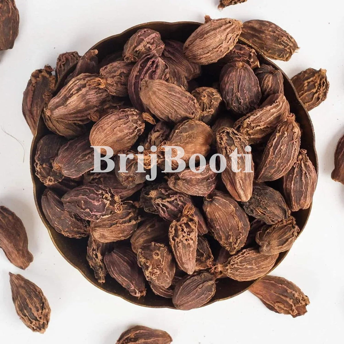 BrijBooti Elaichi Badi - Big Cardamom - Black Cardamom Whole - Kali Elaichi 200 Gr