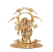 KridayKraft Radha Krishna Standing Playing Flute Under Tree idol Metal Statue Gold Antique Finish for Pooja & Home,Office Decorative,Radha Krishna Murti Showpiece Figurines,Religious idol Gift Article...