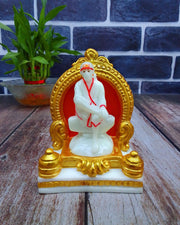 SHINDE EXPORTS Big Size White shirdi saibaba Marble Idol for Pooja Room Statue murti Home Murty 5 inches.