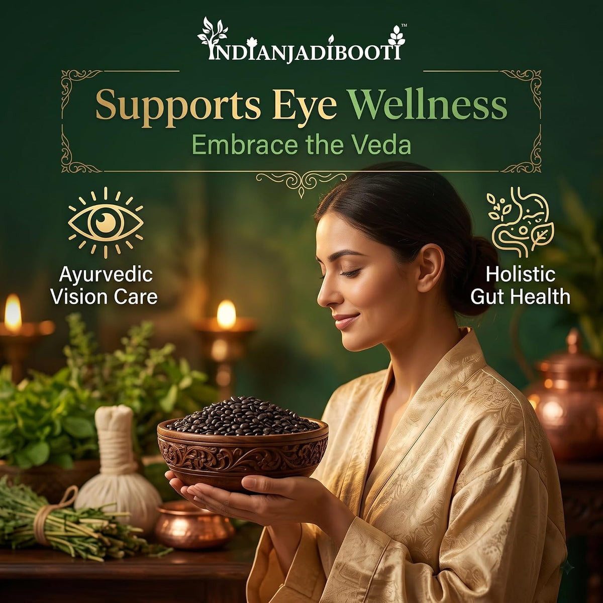 IndianJadiBooti Chaksu Seed | Chaksoo Beej (Cassia Absus) | Helps Support Digestive and Eye Health | 100 Grams
