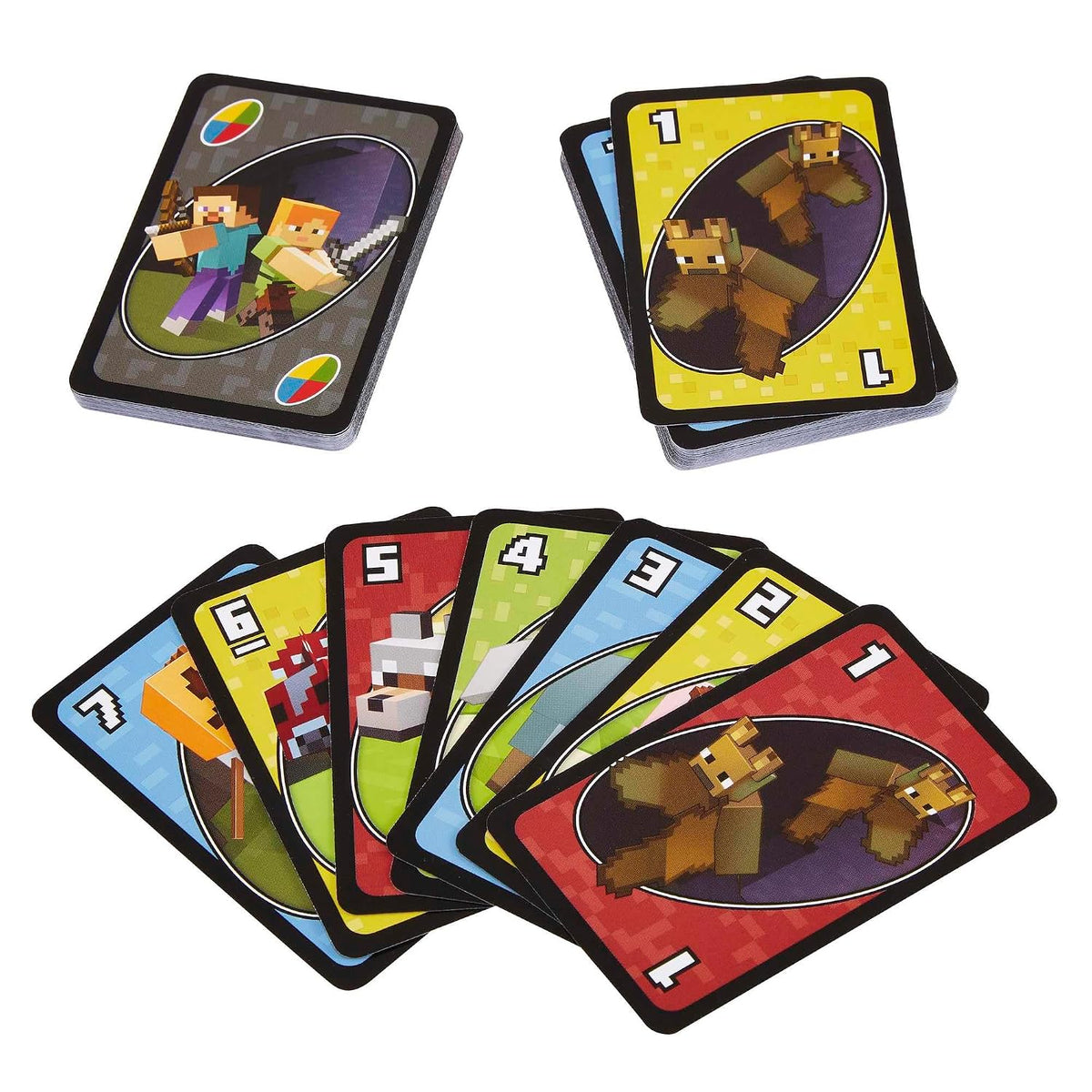 Mattel Games Uno Minecraft Card Game (84 Months To 132 Months) For Adult, Multi color