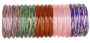 NMII Plain Multicolour Glass Kada Combo Set For Women And Girls With Sleek Finish | Simple Design Kada Set | Glass Kada Set For Women | Glass Bangles-Pack Of 20 Kada