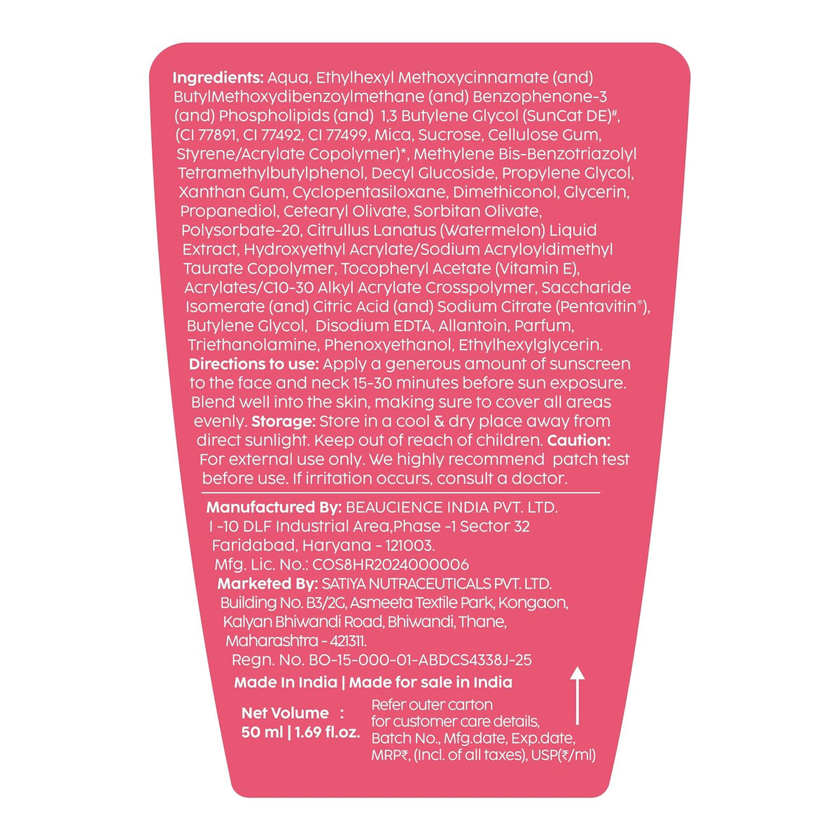 PLIX - THE PLANT FIX Watermelon Tint Twist Color-Adapting Sunscreen | For light coverage & instant glow | SPF 50 PA++++ Medium Sunlit Glow