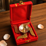 DSH Brass Diya Brass Swastik Diya Oil Diya with Velvet Box for Diwali,Temple,Office Puja and Return Gift.(DYA-SWASTIK)