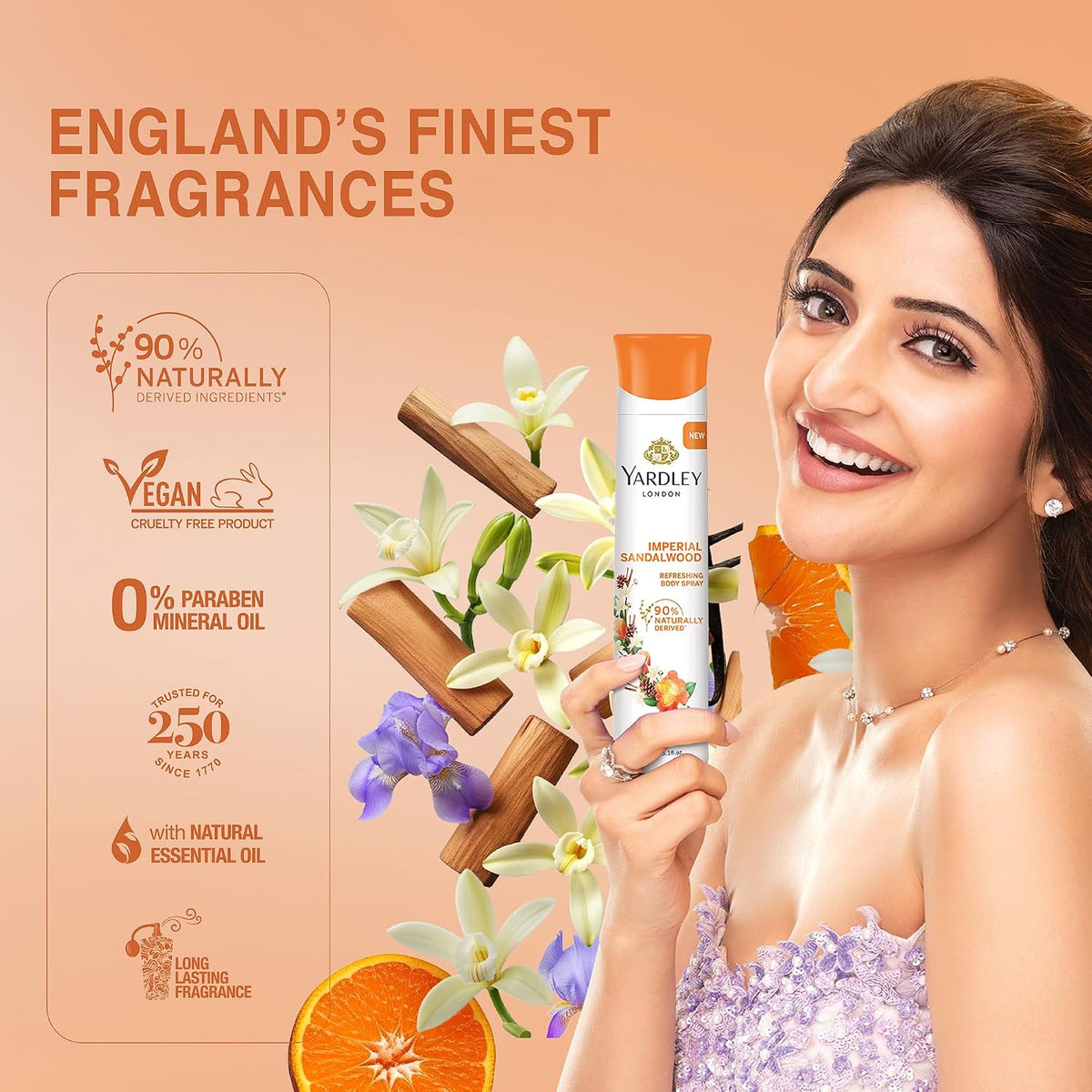Yardley London Imperial Sandalwood Perfumed Deo For Women, 150ml