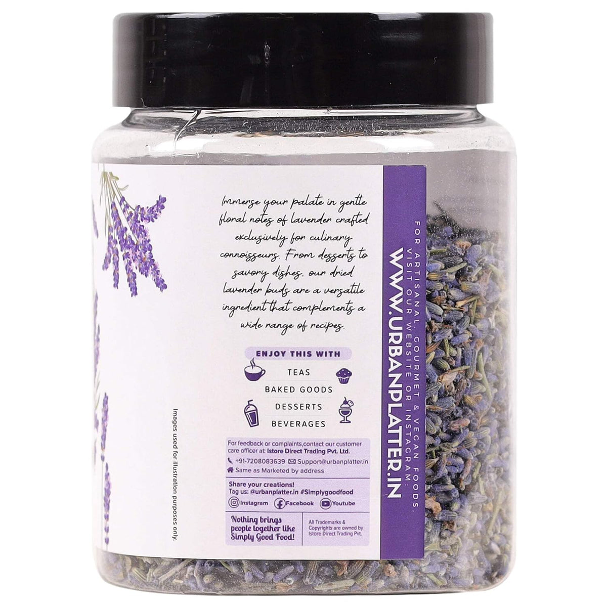 Urban Platter Dried Lavender Flowers from Kashmir, 30g