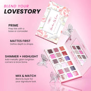INSIGHT Garden of Love Eyeshadow Palette | 18 Pigmented Shades with Metallic, Shimmer & Multi-Finish Colors | Long-Lasting, Blendable Eye Makeup for Day or Night | 40g