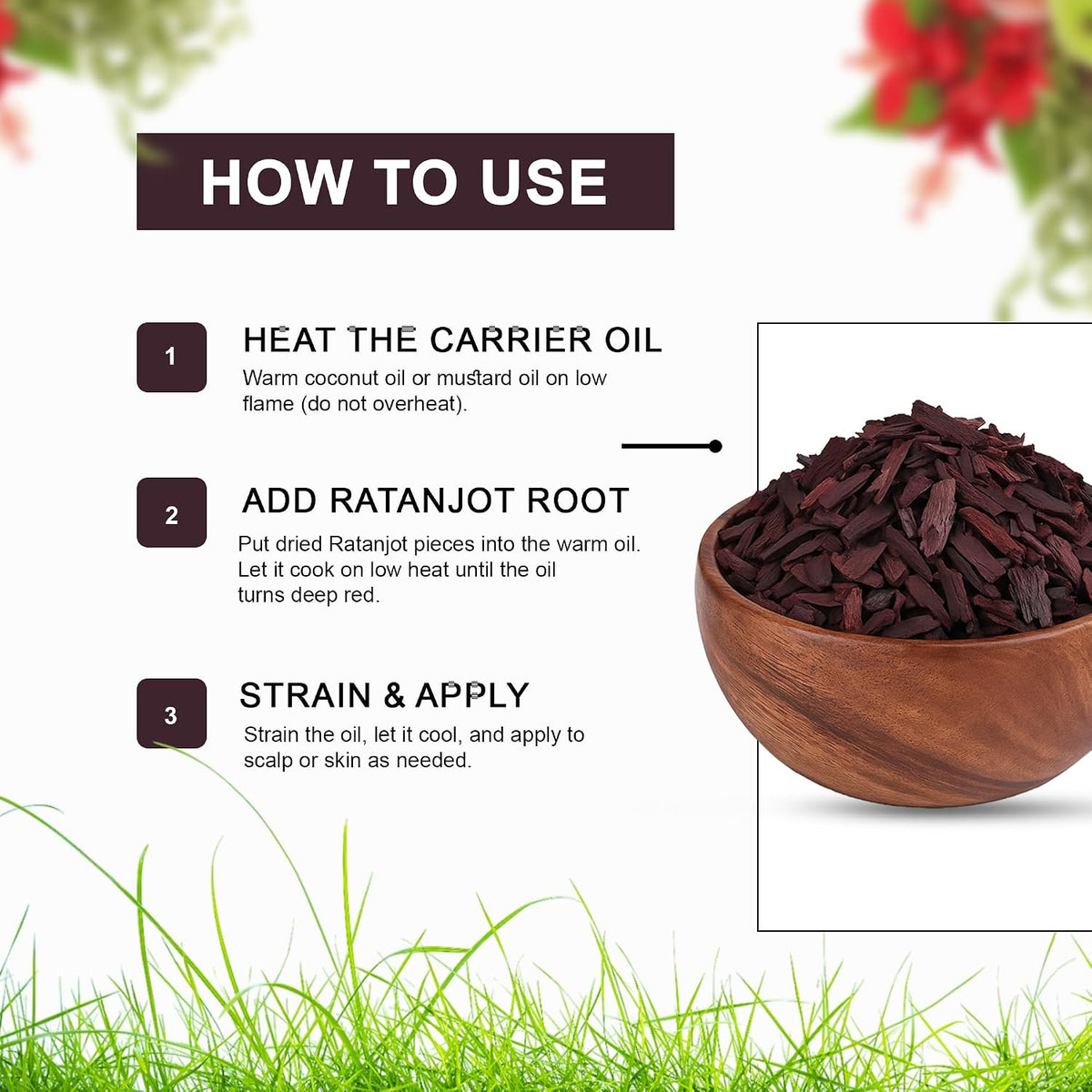 Brijbooti Ratanjot Root - (50g) | Ratanjot | Cooking | Alkanet Root | ratanjot | laljadi | damini balchad