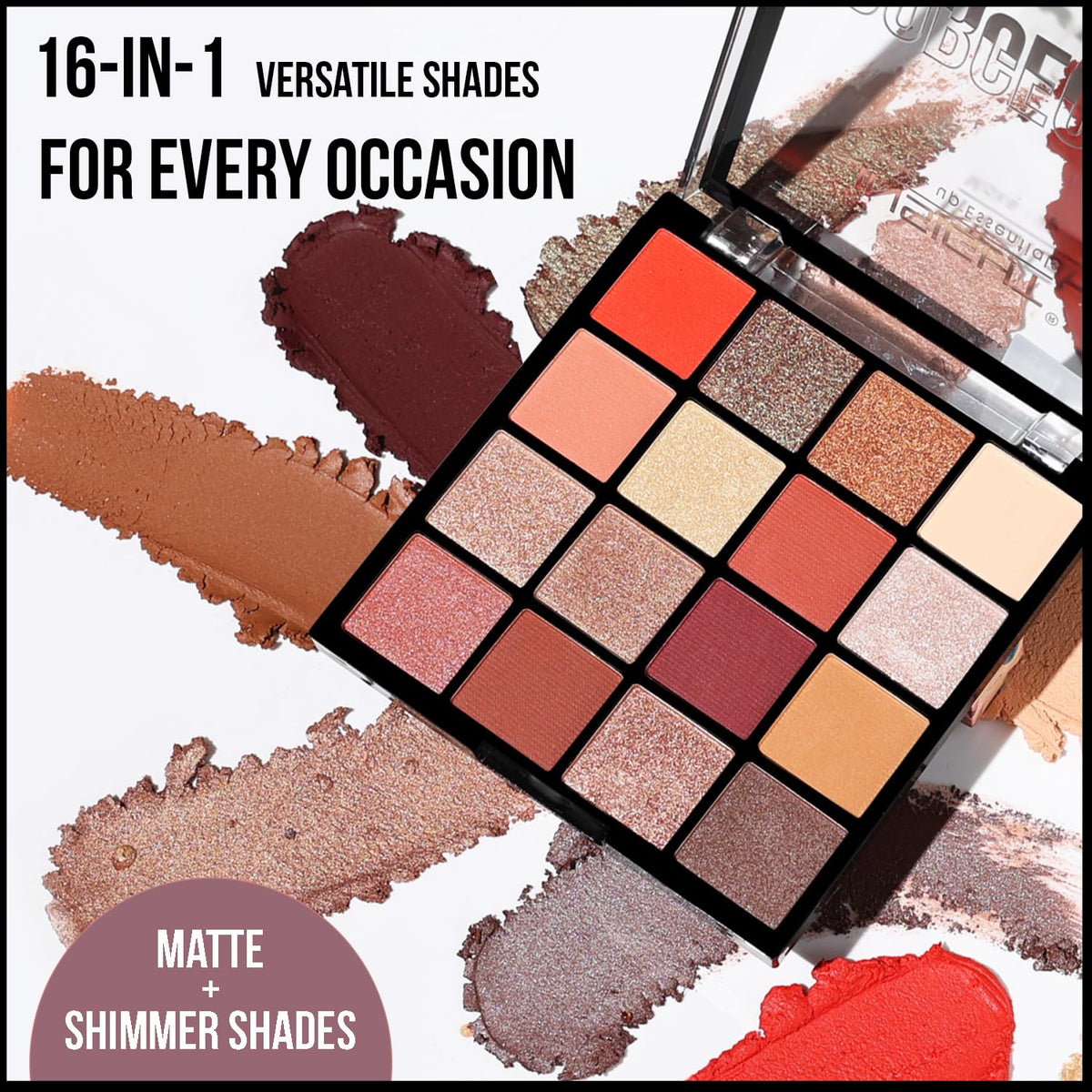 Insight Cosmetics Gorgeous 16 Color Eyeshadow Palette|Matte|Shimmer|Beginner Friendly & Long Lasting Eye Shadow Palette|Long Wearing And Easily Blendable Eye Makeup Palette, 37gm(MK09-Golden Skyline)