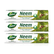 Dabur Herb'l Neem Germ Protection Toothpaste - 600g (200g x 3) | No Added Flourides & Parabens | Neem Fights Bacteria | Potent for Germ Protection | Enriched With Powerful Natural Ingredients