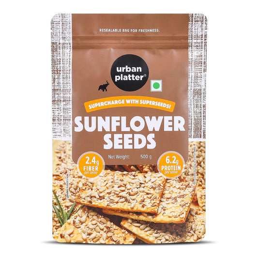 Urban Platter Sunflower Seeds, 500g (Protein & Fibre Rich | Vitamin E-Rich | Snacking, Salads & Baking)