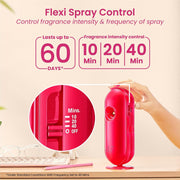 Godrej aer Matic Kit (Machine + 1 Refill) - Automatic Room Fresheners with Flexi Control Spray | Petal Crush Pink | 2000 Sprays Guaranteed | Lasts up to 60 days (210ml)