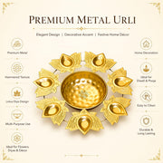 DSH Urli Bowl Handcrafted Kamal Diya Urli Bowl for Floating Flowers and T- Light Candles Diwali Home Decoration. (Kamal Urli)
