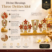 YaaNatural Yaa Catchy Lord Balaji Double-Sided Idol for Car Dashboard & Home Decor Gold Finish Venkateswara Face Statue | Spiritual Gift, Pooja & Office Idol (Double Side Shanku Chakra Namam)