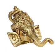Aalayam Selveer Brass Wall Hanging Ganesha Face | Brass Ganesha Idol Wall Hanging 7 CM Height 170g Brass Gold Colour 1 No