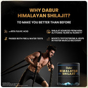 Dabur Himalayan Shilajit Resin – 15g | 500mg per Serving | Boosts Strength, Stamina & Muscle Growth | Shilajit for men |100% Ayurvedic Grade A Shilajit Sourced from the Himalayas (Up to 19,000 ft)
