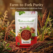IndianJadiBooti Pure Sathi Chawal | Shashtika Shali Red Rice Whole Grain 250 Grams Pack